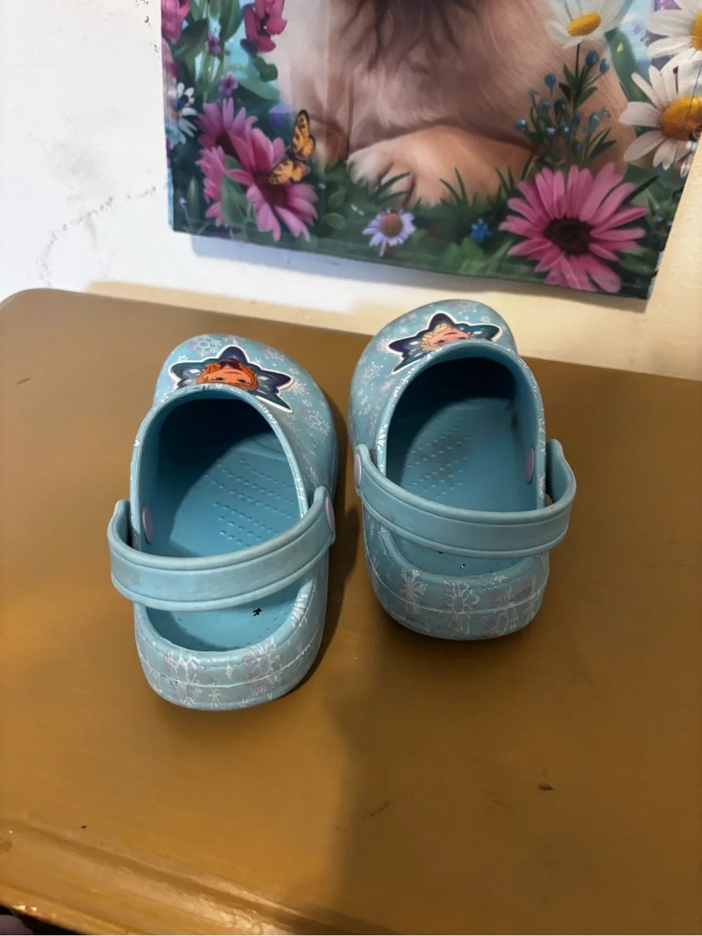 Disney Light Blue Frozen Anna & Elsa Slip-On Clogs